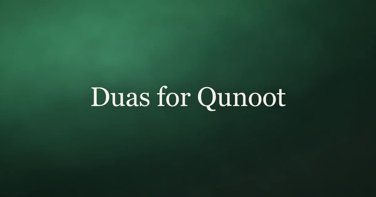 Duas for Qunoot: How to Make Witr the Best Part of Your Night