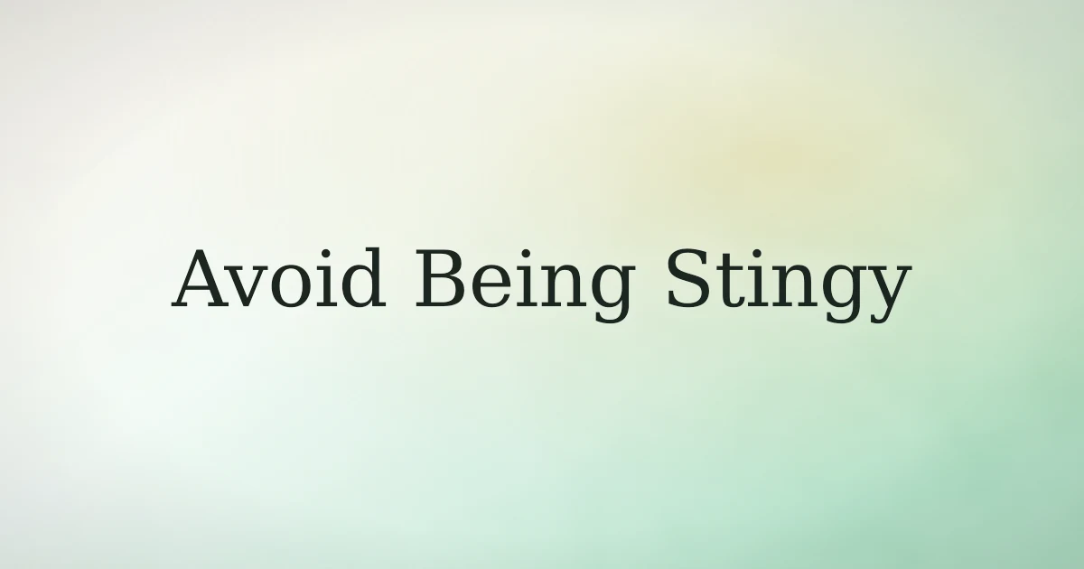 How to Avoid Being Stingy in Islam