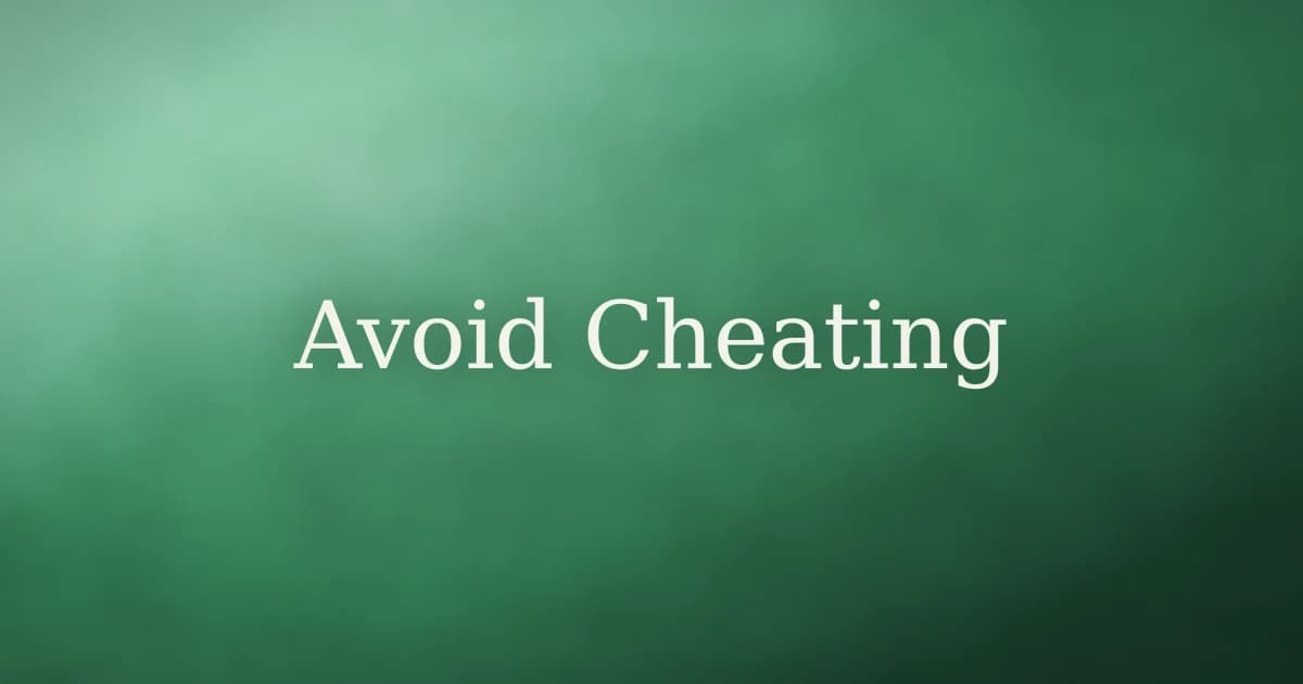 How to Avoid Cheating in Islam