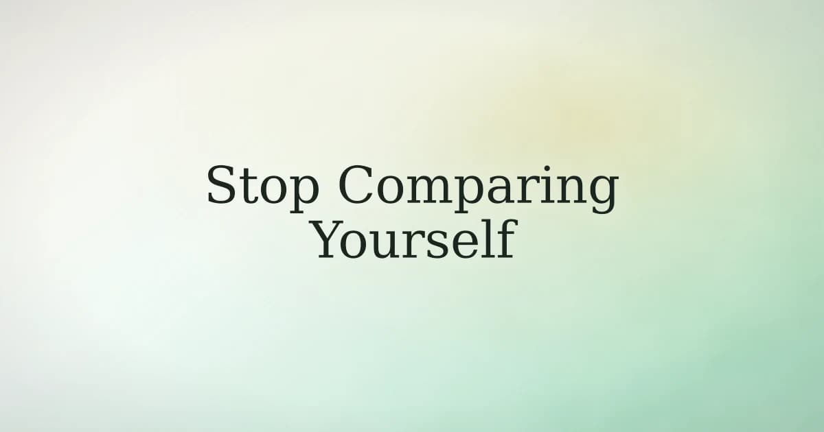 How to stop comparing yourself to others in Islam
