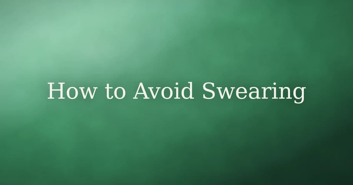 How to Avoid Swearing in Islam