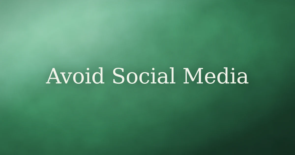 How to Avoid Using Social Media in Islam