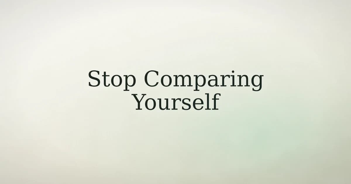 How to Control Comparing Yourself to Others in Islam