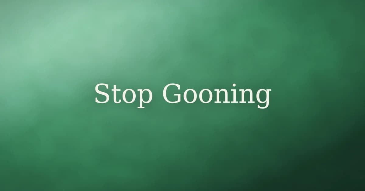 How to stop gooning in Islam