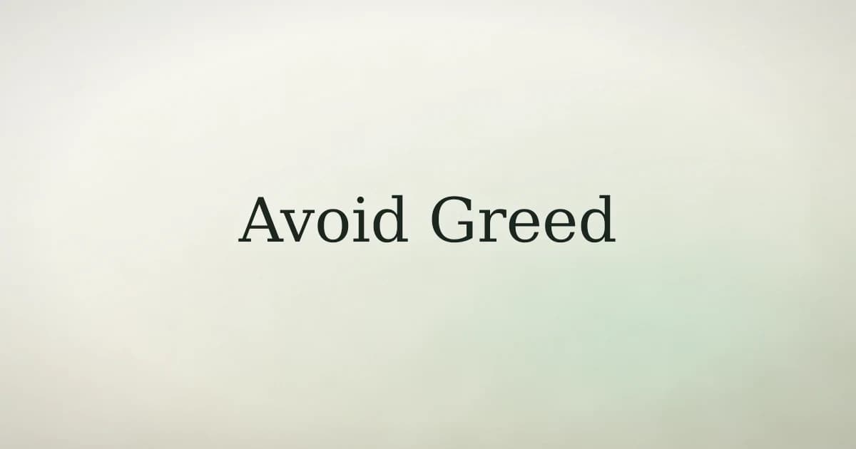 How to Avoid Being Greedy in Islam