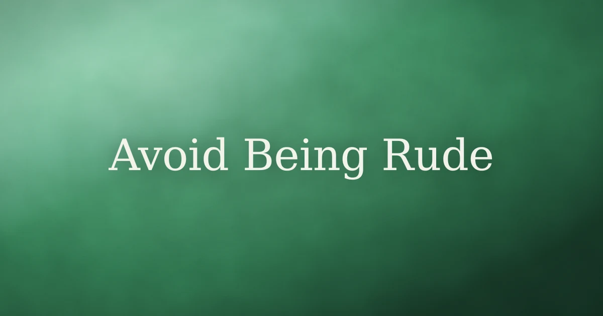How to Avoid Being Rude in Islam