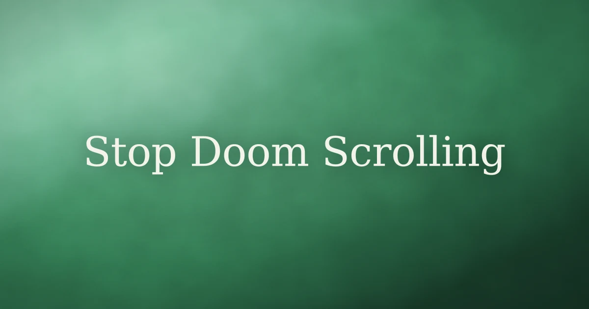 How to stop doom scrolling in Islam