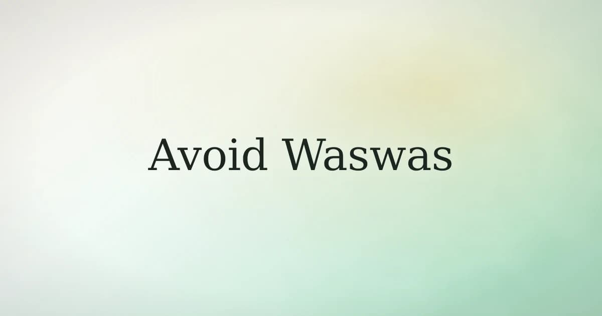 How to Avoid Waswas in Islam