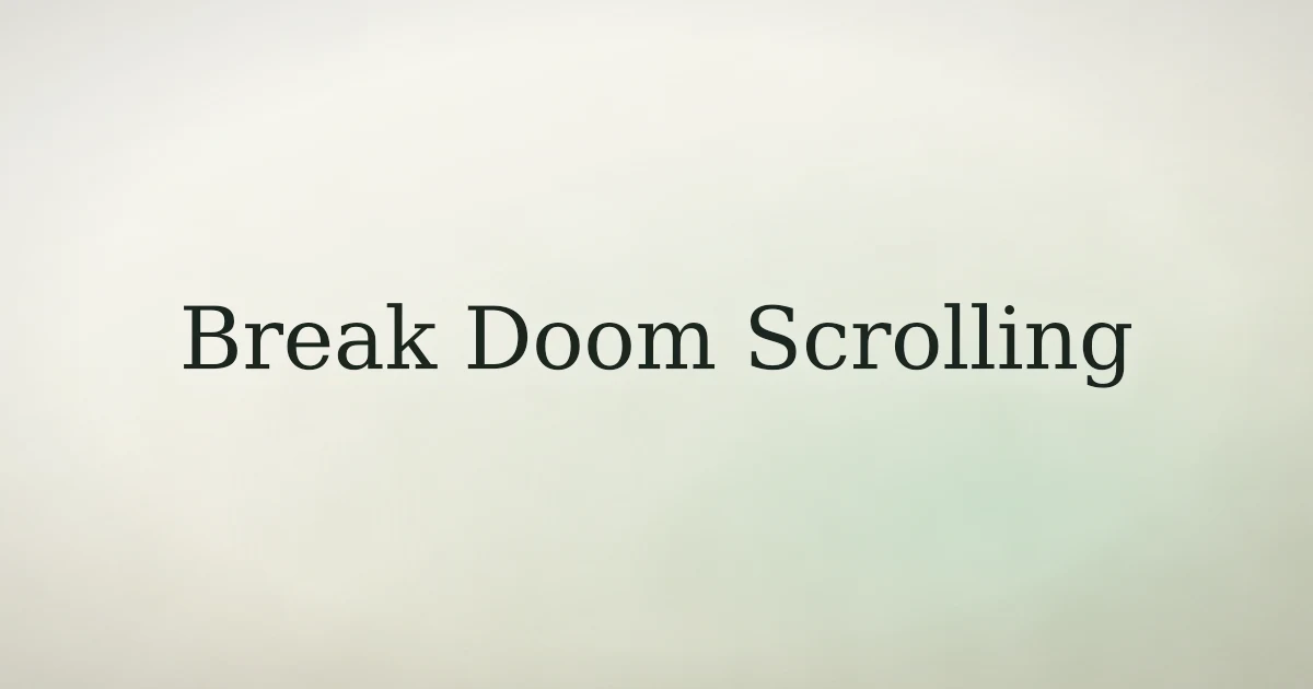 How to break the habit of doom scrolling in Islam