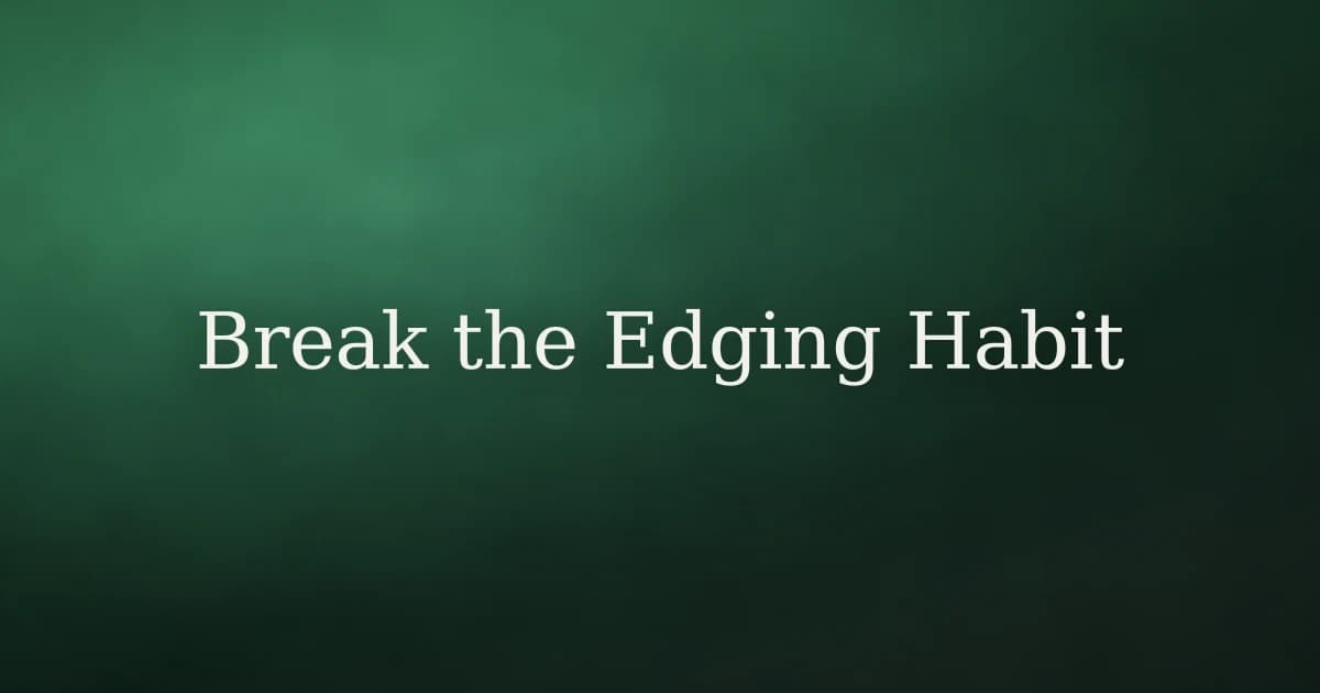How to break the habit of edging in Islam
