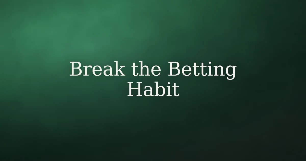 How to Control Betting in Islam: Breaking the Gambling Habit