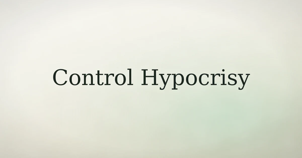 How to Control Hypocrisy in Islam