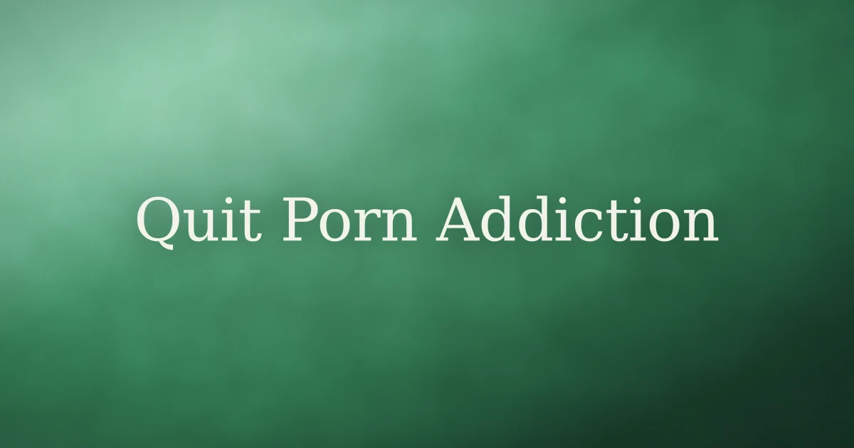 How to quit porn addiction in Islam