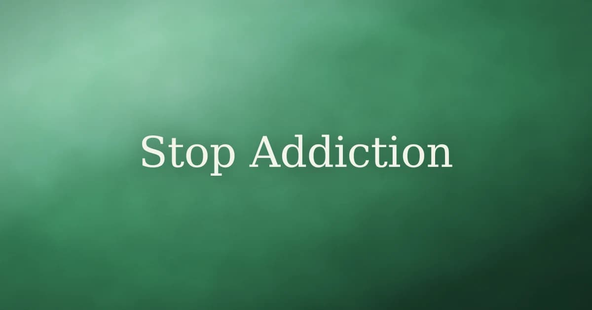 How to stop addiction in Islam
