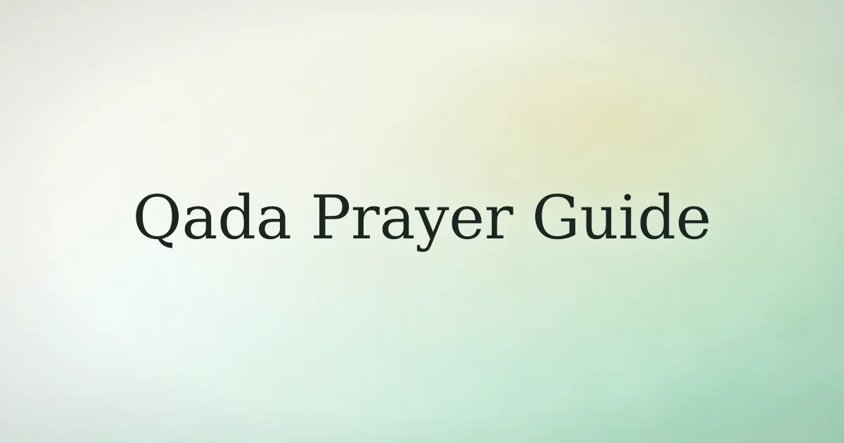 How to make up missed prayers in Islam