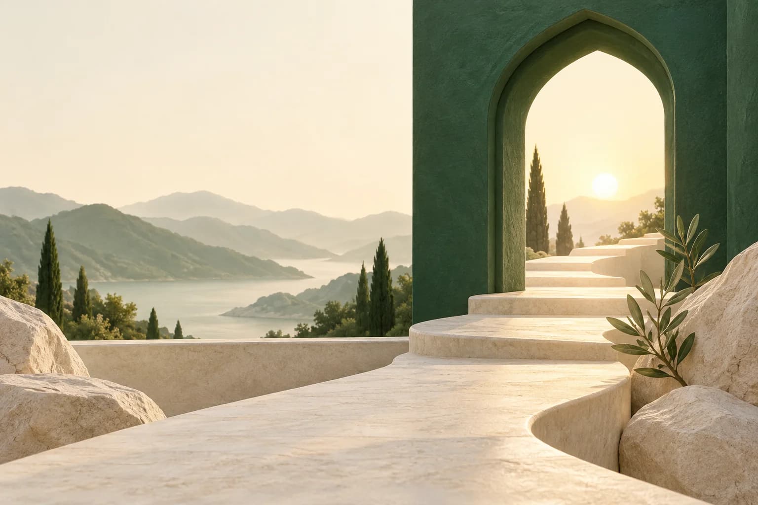 A quiet path toward morning light